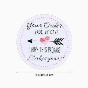 150 YOUR ORDER MADE MY DAY Stickers 1.5"